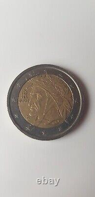 2002 Italian 2 Euro coin, limited edition rare, Dante Alighieri, good condition