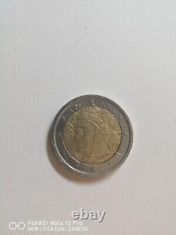 2002 Italian 2 Euro coin, limited edition rare, Dante Alighieri, good condition