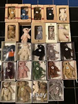 24 Steiff Club Bears 1997-2019,2021 Mint Condition With Tags, Boxes, COAs