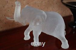 A Magnificent Daum Crystal Elephant Limited Edition Superb Condition 34cm tall