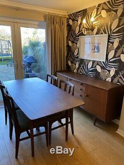 A Younger Ltd Sideboard, Afromosia Dining Table And 4 Chairs. Amazing Condition