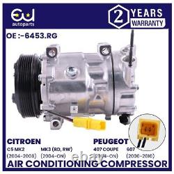 Air Conditioning A/c Compressor For Citroen C5 Mk2 Mk3 Peugeot 407 607 1.6 1.8