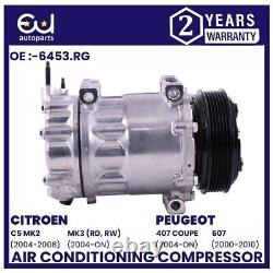 Air Conditioning A/c Compressor For Citroen C5 Mk2 Mk3 Peugeot 407 607 1.6 1.8