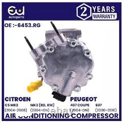 Air Conditioning A/c Compressor For Citroen C5 Mk2 Mk3 Peugeot 407 607 1.6 1.8