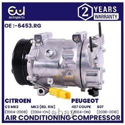 Air Conditioning A/c Compressor For Citroen C5 Mk2 Mk3 Peugeot 407 607 1.6 1.8