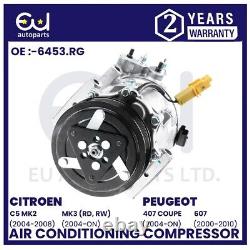 Air Conditioning A/c Compressor For Citroen C5 Mk2 Mk3 Peugeot 407 607 1.6 1.8