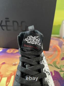 Akedo X Street Fighter Black Size 10 Hi-Tops Limited Edition Unworn Condition