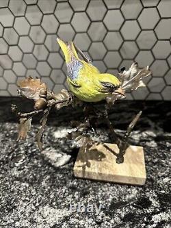 Albany Fine China Greenfinch On Bronze Limited Edition Perfect Condition