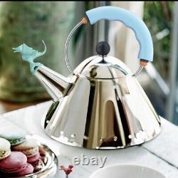 Alessi Tea Rex Kettle Blue Handle and Dragon-Shape Whistle Limited Edition BNIB