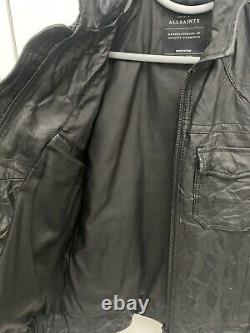 All saints black leather jacket Size M (Excellent Condition)