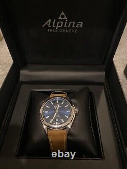 Alpina Alpiner Quartz Mens Blue Wrist Watch AL-240NS4E6. Excellent Condition