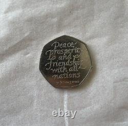 Amazing Condition Limited Edition 50p Coin Peace Prosperity 31 January 2020