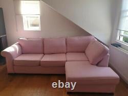 BLACK FRIDAY - L-Shape (left) pink and comfy three seats sofa BED. (Ltd offer)