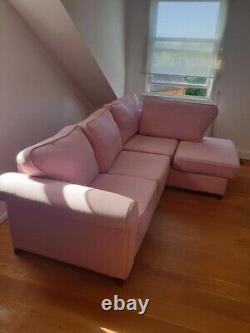 BLACK FRIDAY - L-Shape (left) pink and comfy three seats sofa BED. (Ltd offer)