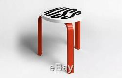 Barbara Kruger kiss. Artek Stool 60. Limited Edition. Mint Conditions