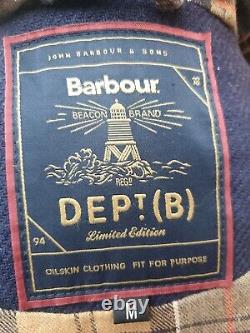Barbour Dept B Shordace wax Jacket Excellent Condition Very Rare Medium Navy