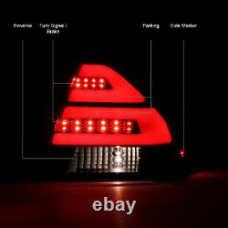 Black 06-13 Chevy Impala C-Shape LED Neon Tube Tail Light Brake Lamp Left+Right