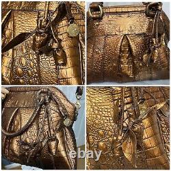 Brahmin Louise Rose Rare Bronze Satchel/shoulder Bag Mint Condition Gorgeous