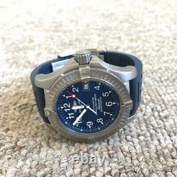 Breitling Seawolf Avenger Titanium Watch E17370 Blue Dial 3000m Superb Condition