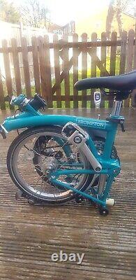 Brompton Folding Bike, 3 speed, Blue, Great condition, Limited Edition B75