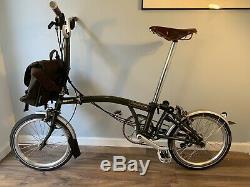 Brompton M6L Barbour, Limited Edition Folding Bike. Excellent Condition