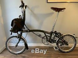 Brompton M6L Barbour, Limited Edition Folding Bike. Excellent Condition