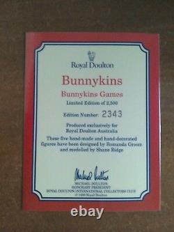 Bunnykins Games complete set, limited edition 2343/2500 mint condition, new
