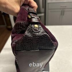 COACH Brooke Inlaid C Suede Leather Plum 14339 Limited Edition Exc Condition