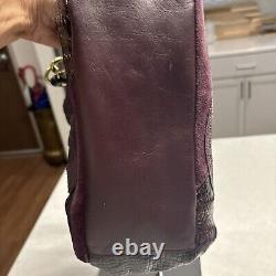 COACH Brooke Inlaid C Suede Leather Plum 14339 Limited Edition Exc Condition