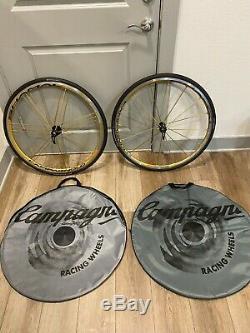 Campagnolo Shamal Ultra Tubular Limited Edition Gold Wheelset Mint Condition