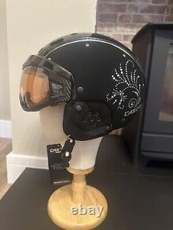 Casco SP Six Crystal Black Limited Edition Size M 54 58 CM. Skiing Helmet