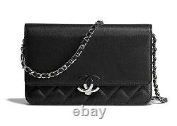 Chanel Black Wallet On Chain Woc 2018 Spring Pre Collection Pristine Condition
