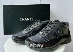 Chanel CC Suede Triple Black Worn ONCE PRISTINE CONDITION BOX INCLUDED