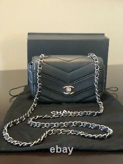 Chanel Mini Chevron Flap Bag (Limited Edition) Calfskin, Perfect Condition