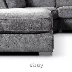 Cherrywood sofas ltd Bishop U Shape Corner Sofa in Truffle Platinum Fabric