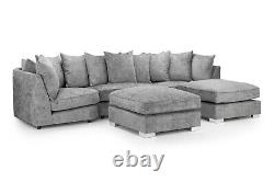 Cherrywood sofas ltd Corner Sofa U-Shape- Alaska Truffle Soft Fabric