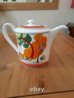 Clarice Cliff Cornwall Design Teapot Limited Edition In Pristine Condition