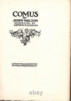 Comus by John Milton limited edition signed by Rackham lovely condition
