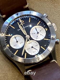 Dan Henry 1963 Ltd Edition Chronograph Black Dial Men's Watch vg condition