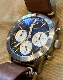 Dan Henry 1963 Ltd Edition Chronograph Black Dial Men's Watch vg condition