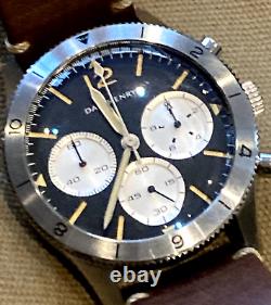 Dan Henry 1963 Ltd Edition Chronograph Black Dial Men's Watch vg condition