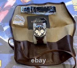 Dan Henry 1963 Ltd Edition Chronograph Black Dial Men's Watch vg condition