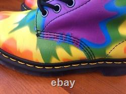 Dr Martens Limited Edition Pride Tyedye Boots Size VERY GOOD CONDITION