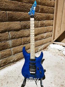 ESP LTD MH-103QM Quilted Maple See-Through Blue in near flawless condition