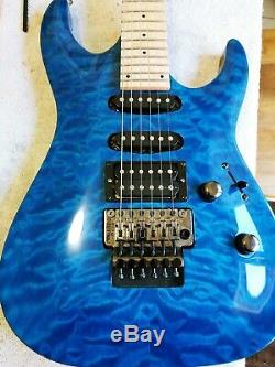 ESP LTD MH-103QM Quilted Maple See-Through Blue in near flawless condition