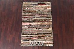 Elegant Handcrafted Gabbeh Kashkoli Wool Rug Limited Edition 3x5 ft