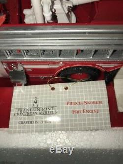 FRANKLIN MINT -Pierce Snorkel No. 1 Fire Truck Engine- 1/32 scale MINT CONDITION