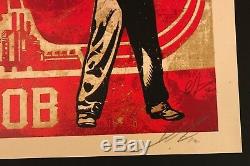 GET A JOB Shepard Fairey Signed/Numbered Mint Condition