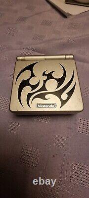 Game Boy Advance SP Tribal Limited Edition Silver Good Condition