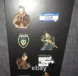 Grand Theft Auto IV Promo Pin Set (2008) VG CONDITION LIMITED EDITION GTA 4 PINS